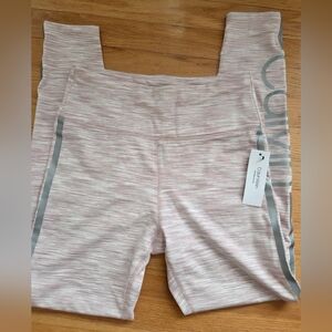 NWT WOMENS CALVIN KLEIN PERFORMANCE PINK WITH REFLECTIONS STRETCH SPORTS PANTS M